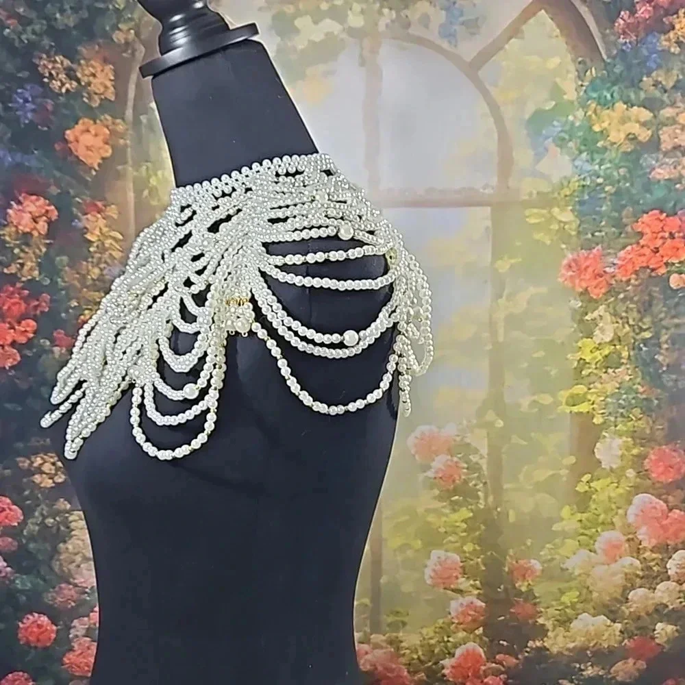 Bridal Pearl shoulder wrap - Picture 5 of 7